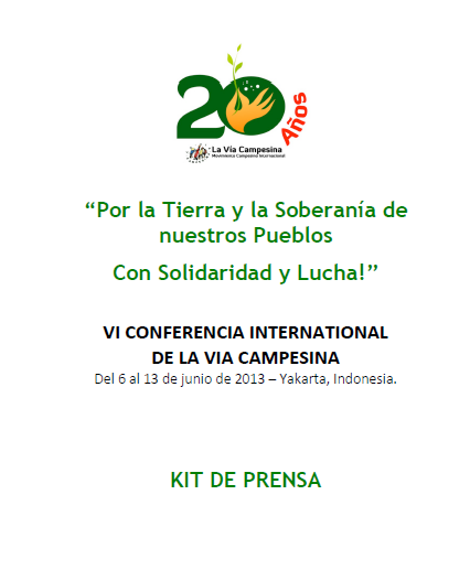 Kit de Prensa VI Conferencia de La Vía Campesina en Línea